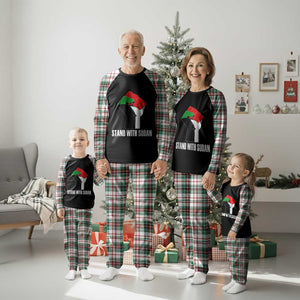 Stand With Sudan Power Fist Plaid Pajama Set Sudan Flag Activist Peace and Protest TS02 Christmas Plaid Print Your Wear