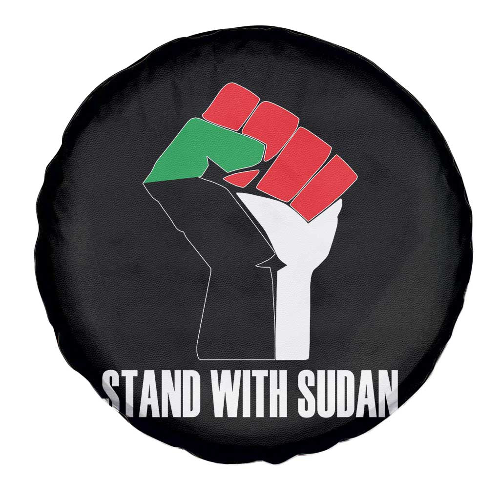 Stand With Sudan Power Fist Spare Tire Cover Sudan Flag Activist Peace and Protest TS02 Print Your Wear