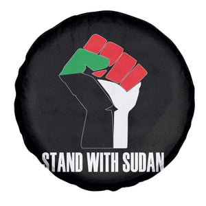 Stand With Sudan Power Fist Spare Tire Cover Sudan Flag Activist Peace and Protest TS02 Print Your Wear