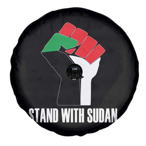 Stand With Sudan Power Fist Spare Tire Cover Sudan Flag Activist Peace and Protest TS02 Print Your Wear