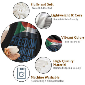 Freedom Is a Right Not a Request Throw Blanket Sudan Flag Human Rights Supporters TS02 Print Your Wear