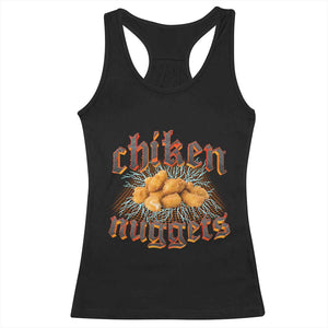 Chicken Nuggets Racerback Tank Top Heavy Metal World Tour Hardcore Music TS02 Black Print Your Wear