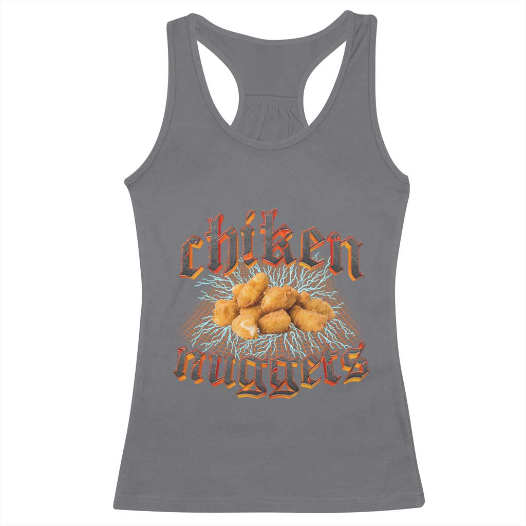 Chicken Nuggets Racerback Tank Top Heavy Metal World Tour Hardcore Music TS02 Charcoal Print Your Wear