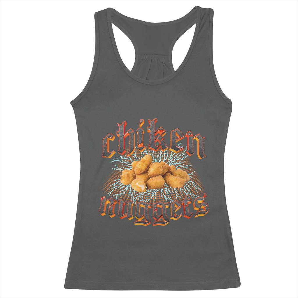 Chicken Nuggets Racerback Tank Top Heavy Metal World Tour Hardcore Music TS02 Dark Heather Print Your Wear