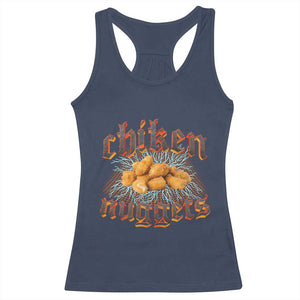 Chicken Nuggets Racerback Tank Top Heavy Metal World Tour Hardcore Music TS02 Navy Print Your Wear