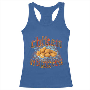 Chicken Nuggets Racerback Tank Top Heavy Metal World Tour Hardcore Music TS02 Royal Blue Print Your Wear