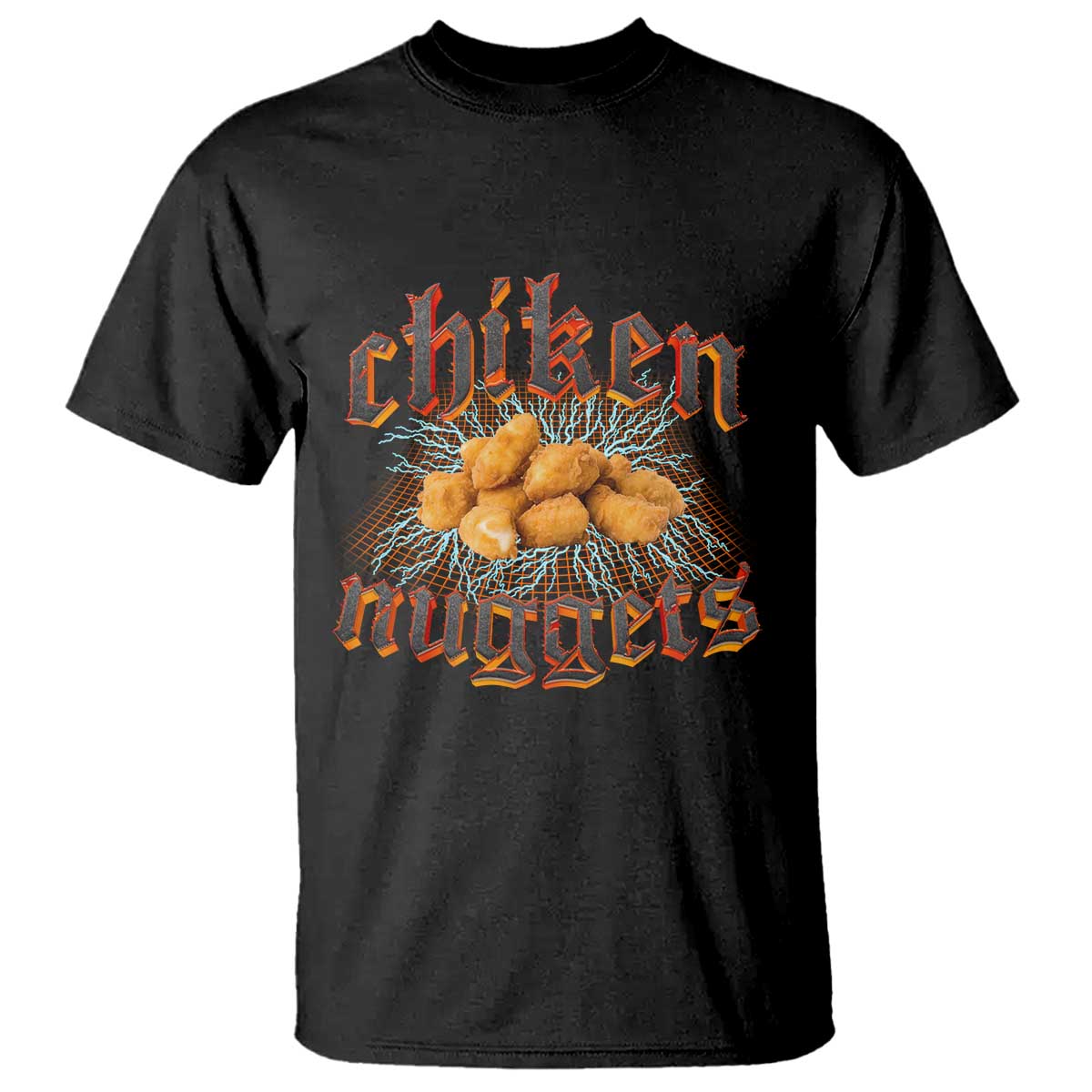 Chicken Nuggets T Shirt Heavy Metal World Tour Hardcore Music TS02 Black Print Your Wear