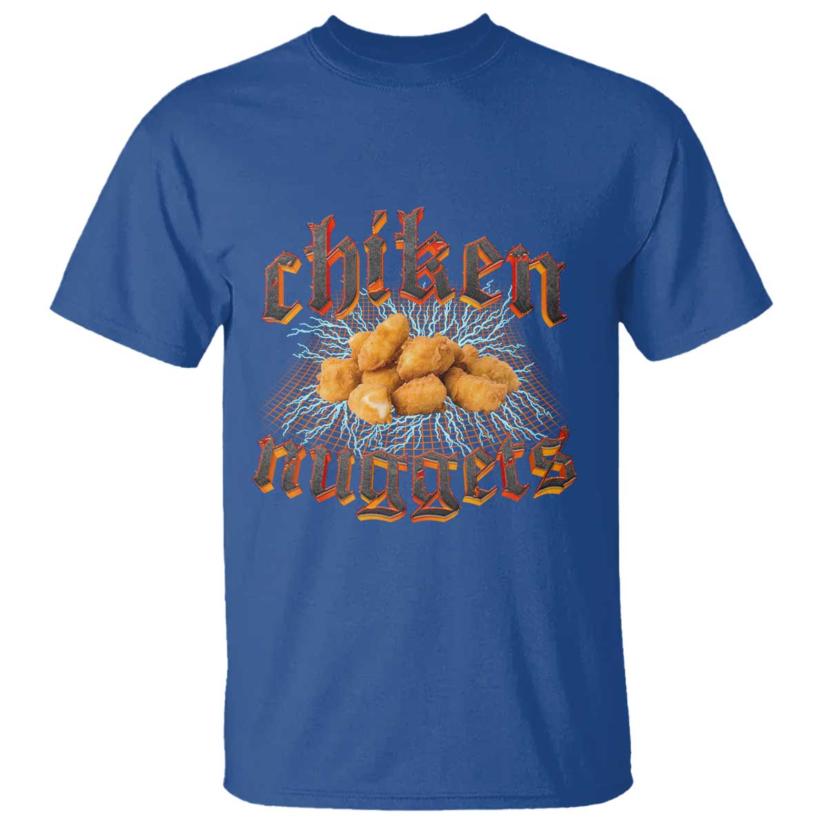 Chicken Nuggets T Shirt Heavy Metal World Tour Hardcore Music TS02 Royal Blue Print Your Wear