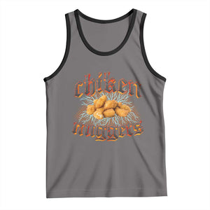 Chicken Nuggets Tank Top Heavy Metal World Tour Hardcore Music TS02 Deep Heather Black Print Your Wear