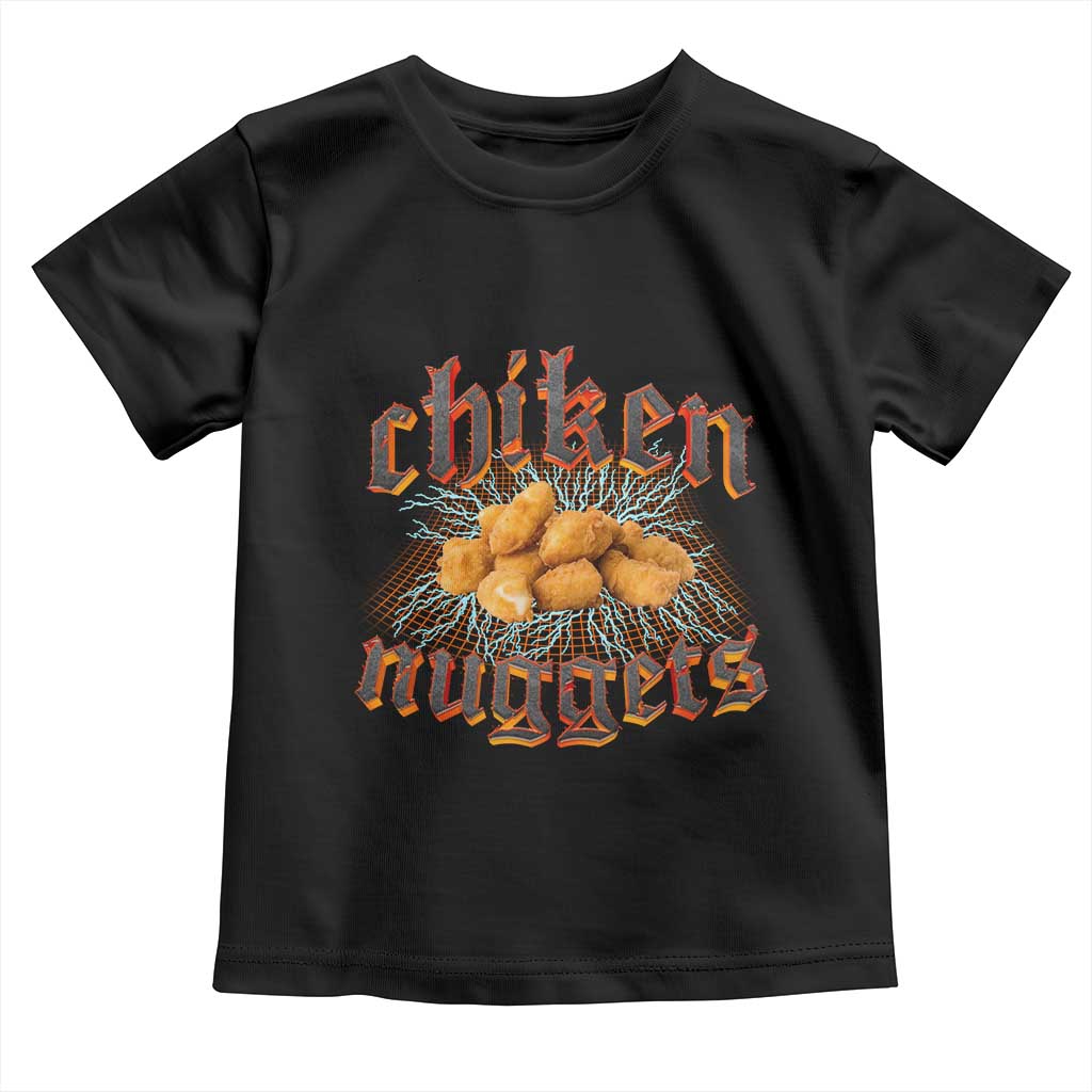 Chicken Nuggets Toddler T Shirt Heavy Metal World Tour Hardcore Music TS02 Black Print Your Wear