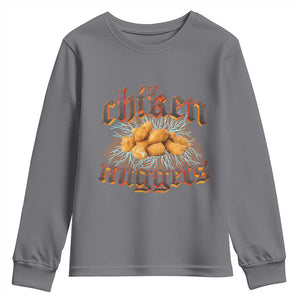Chicken Nuggets Youth Sweatshirt Heavy Metal World Tour Hardcore Music TS02 Charcoal Print Your Wear