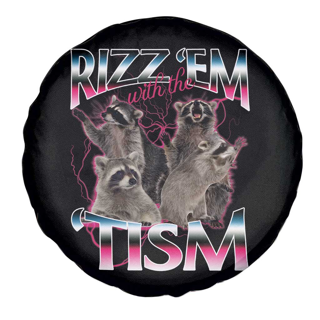 Funny Autism Raccoon Meme Spare Tire Cover Rizz Em With The Tism ...