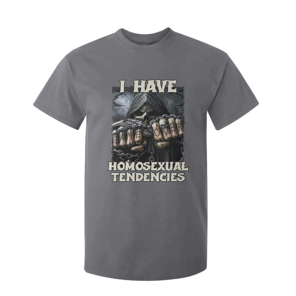 Skeleton Meme T Shirt For Kid I Have Homosexual Tendencies Funny Edgy Hard Cringe TS02 Charcoal Print Your Wear