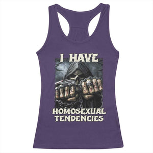 Skeleton Meme Racerback Tank Top I Have Homosexual Tendencies Funny Edgy Hard Cringe TS02 Purple Print Your Wear