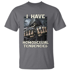 Skeleton Meme T Shirt I Have Homosexual Tendencies Funny Edgy Hard Cringe TS02 Charcoal Print Your Wear