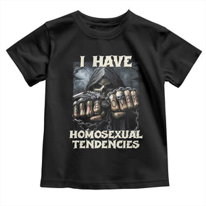 Skeleton Meme Toddler T Shirt I Have Homosexual Tendencies Funny Edgy Hard Cringe TS02 Black Print Your Wear