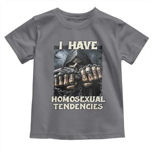 Skeleton Meme Toddler T Shirt I Have Homosexual Tendencies Funny Edgy Hard Cringe TS02 Charcoal Print Your Wear