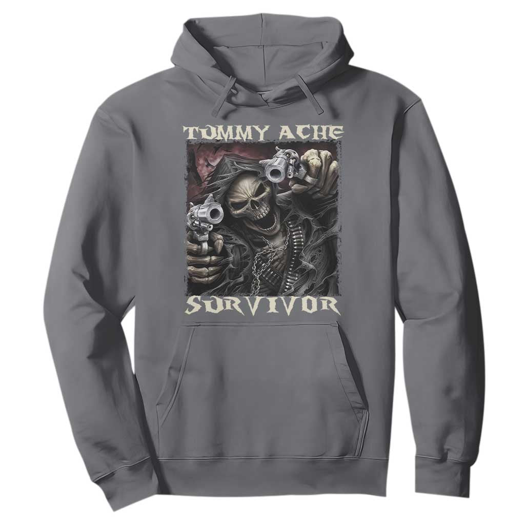 Skeleton Meme Hoodie Tummy Ache Survivor Funny Cool Edgy Hard Cringe TS02 Charcoal Print Your Wear