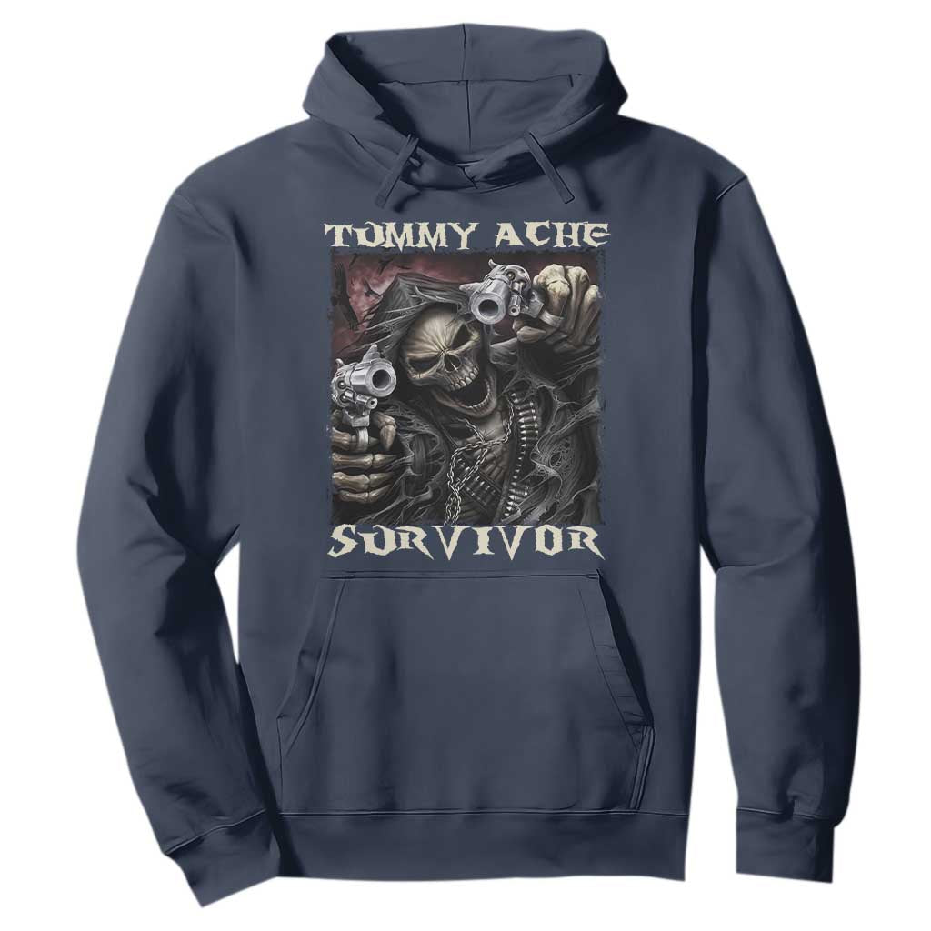 Skeleton Meme Hoodie Tummy Ache Survivor Funny Cool Edgy Hard Cringe TS02 Navy Print Your Wear
