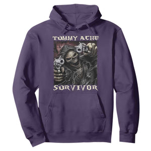Skeleton Meme Hoodie Tummy Ache Survivor Funny Cool Edgy Hard Cringe TS02 Purple Print Your Wear