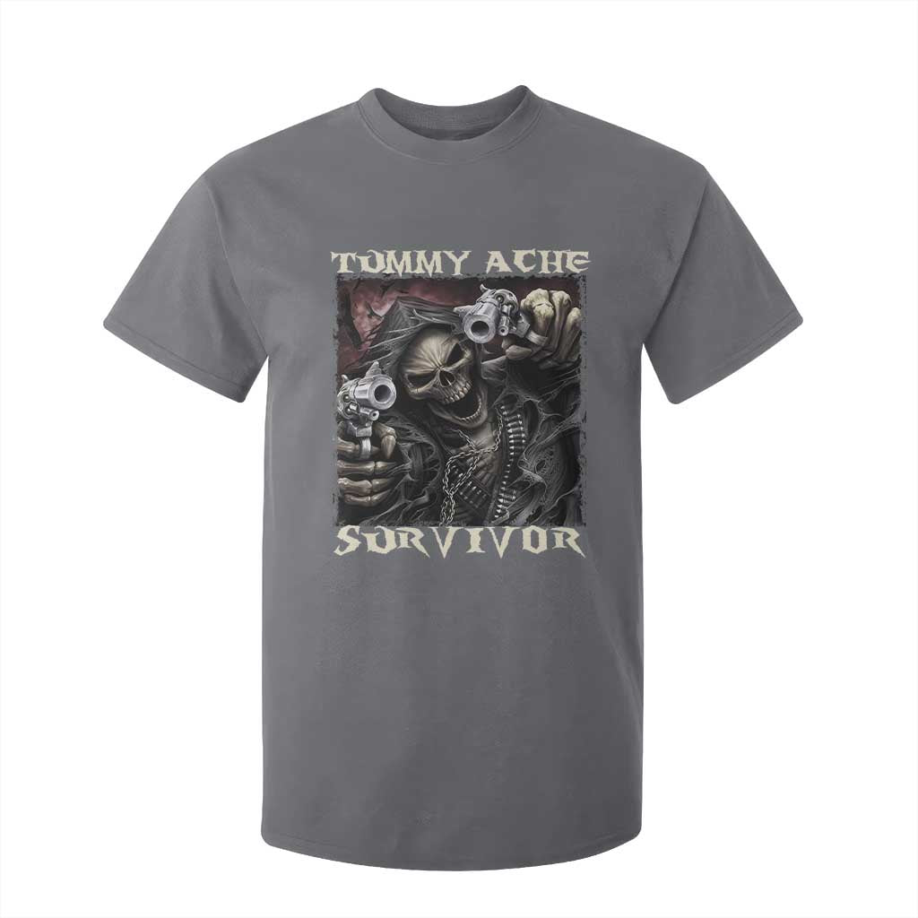 Skeleton Meme T Shirt For Kid Tummy Ache Survivor Funny Cool Edgy Hard Cringe TS02 Charcoal Print Your Wear