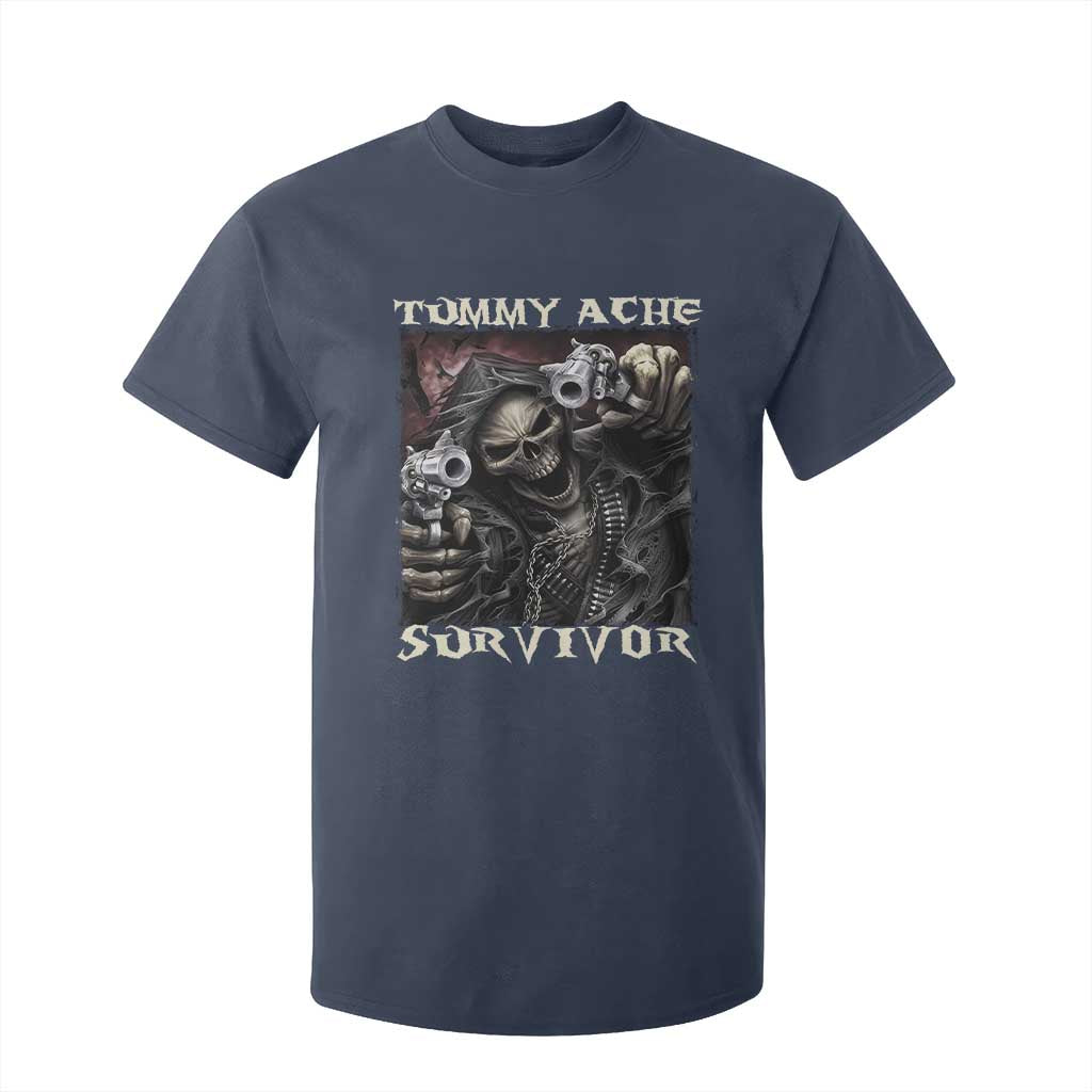 Skeleton Meme T Shirt For Kid Tummy Ache Survivor Funny Cool Edgy Hard Cringe TS02 Navy Print Your Wear