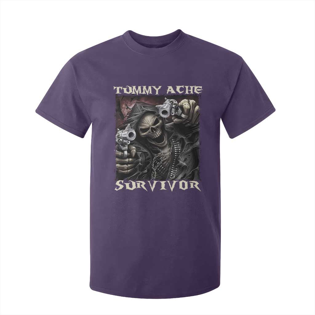 Skeleton Meme T Shirt For Kid Tummy Ache Survivor Funny Cool Edgy Hard Cringe TS02 Purple Print Your Wear