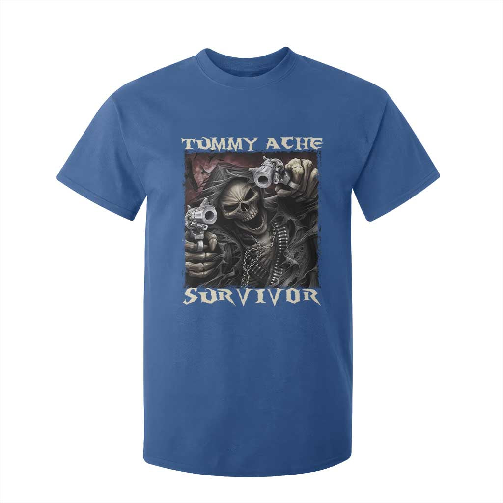 Skeleton Meme T Shirt For Kid Tummy Ache Survivor Funny Cool Edgy Hard Cringe TS02 Royal Blue Print Your Wear