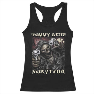 Skeleton Meme Racerback Tank Top Tummy Ache Survivor Funny Cool Edgy Hard Cringe TS02 Black Print Your Wear