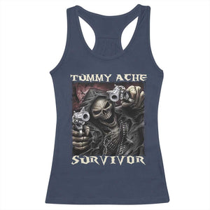 Skeleton Meme Racerback Tank Top Tummy Ache Survivor Funny Cool Edgy Hard Cringe TS02 Navy Print Your Wear