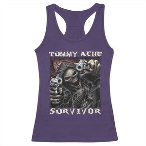 Skeleton Meme Racerback Tank Top Tummy Ache Survivor Funny Cool Edgy Hard Cringe TS02 Purple Print Your Wear