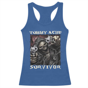 Skeleton Meme Racerback Tank Top Tummy Ache Survivor Funny Cool Edgy Hard Cringe TS02 Royal Blue Print Your Wear