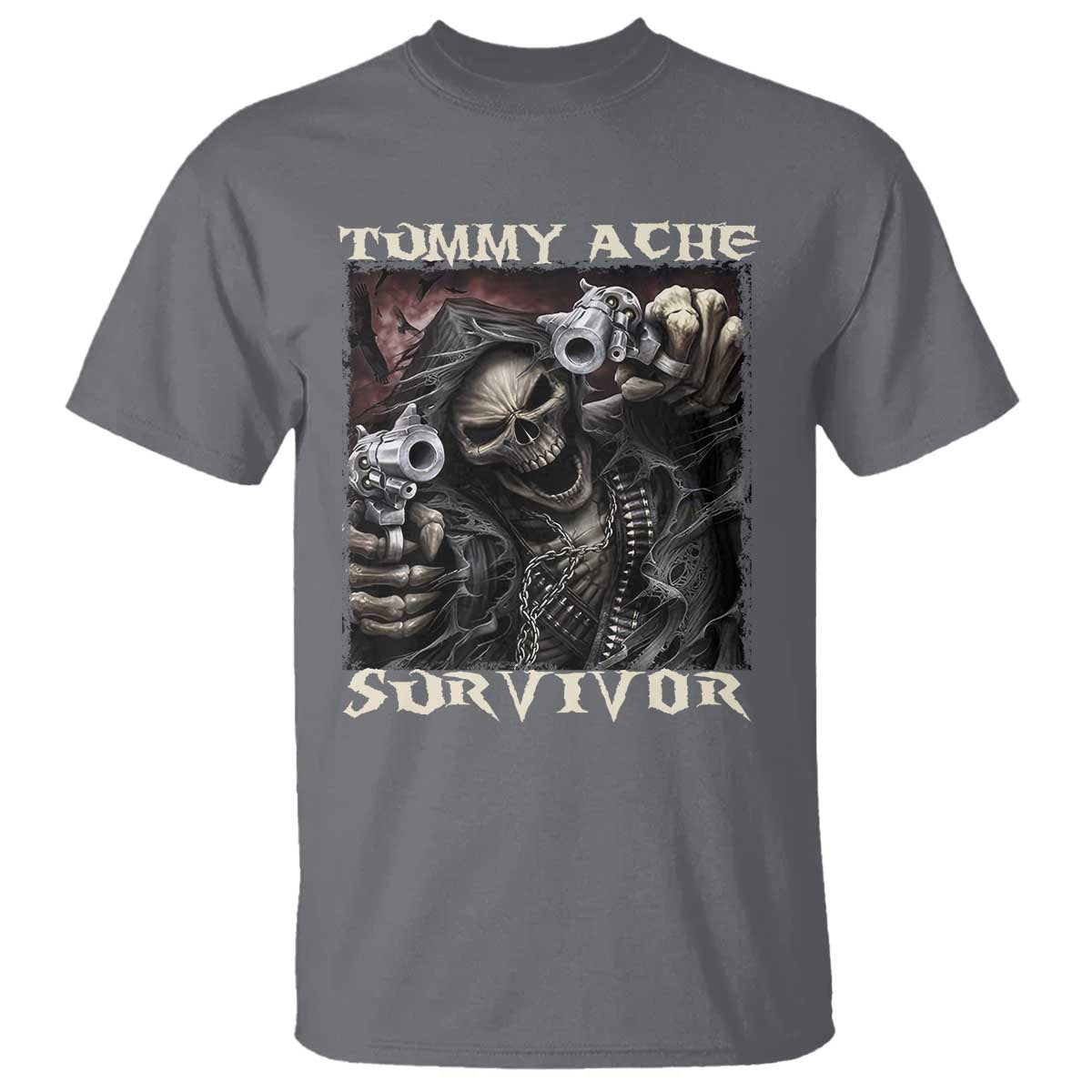 Skeleton Meme T Shirt Tummy Ache Survivor Funny Cool Edgy Hard Cringe TS02 Charcoal Print Your Wear