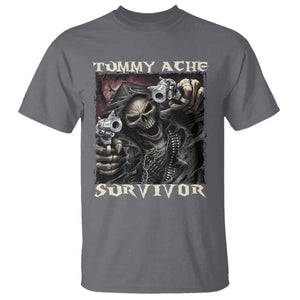 Skeleton Meme T Shirt Tummy Ache Survivor Funny Cool Edgy Hard Cringe TS02 Charcoal Print Your Wear