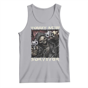 Skeleton Meme Tank Top Tummy Ache Survivor Funny Cool Edgy Hard Cringe TS02 Athletic Heather Print Your Wear