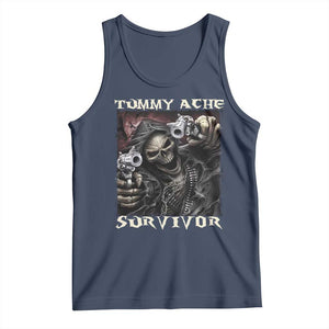 Skeleton Meme Tank Top Tummy Ache Survivor Funny Cool Edgy Hard Cringe TS02 Navy Print Your Wear