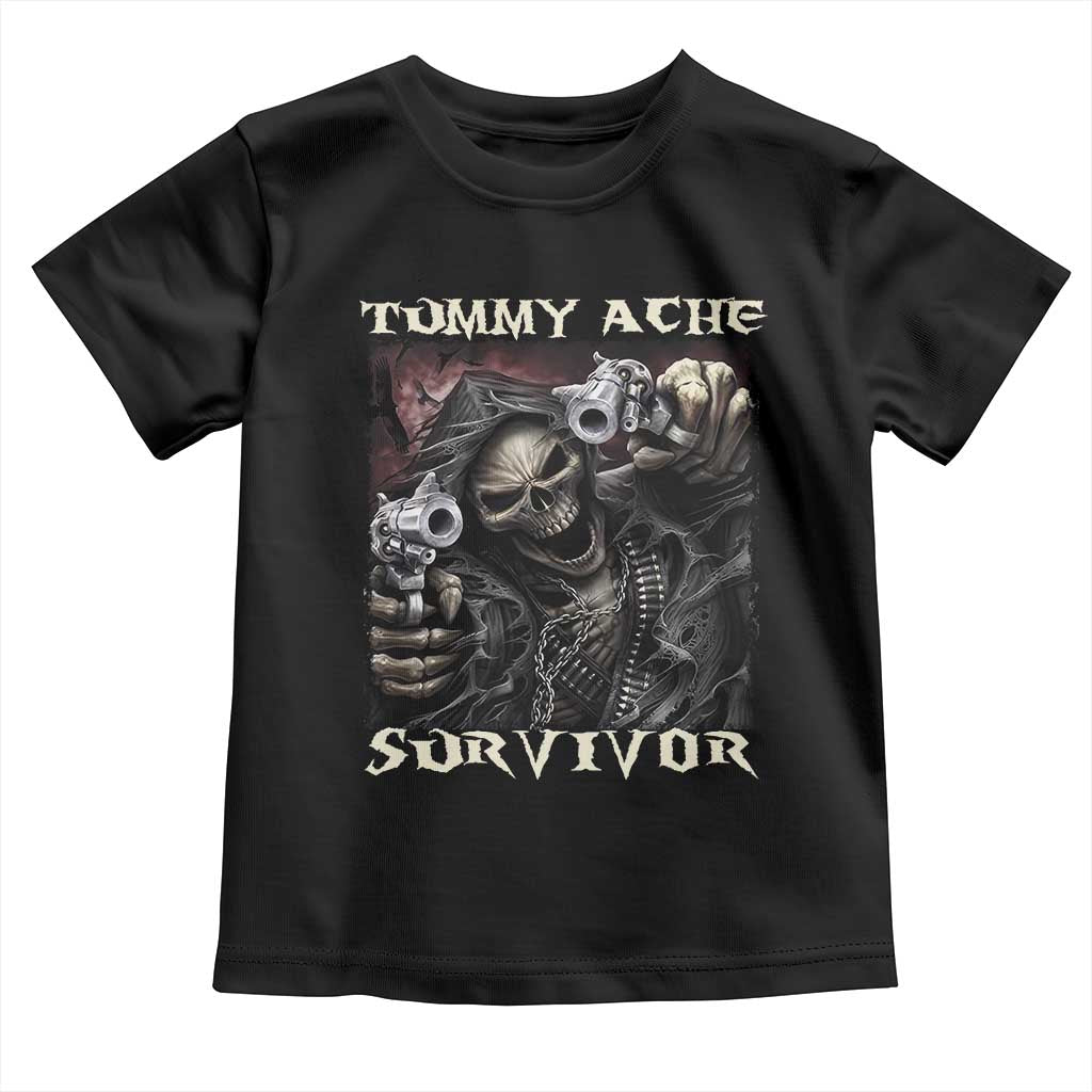 Skeleton Meme Toddler T Shirt Tummy Ache Survivor Funny Cool Edgy Hard Cringe TS02 Black Print Your Wear