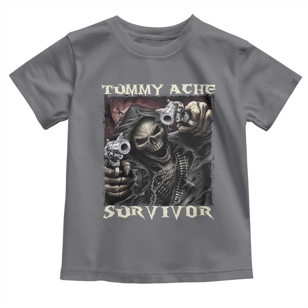 Skeleton Meme Toddler T Shirt Tummy Ache Survivor Funny Cool Edgy Hard Cringe TS02 Charcoal Print Your Wear