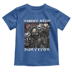 Skeleton Meme Toddler T Shirt Tummy Ache Survivor Funny Cool Edgy Hard Cringe TS02 Royal Blue Print Your Wear