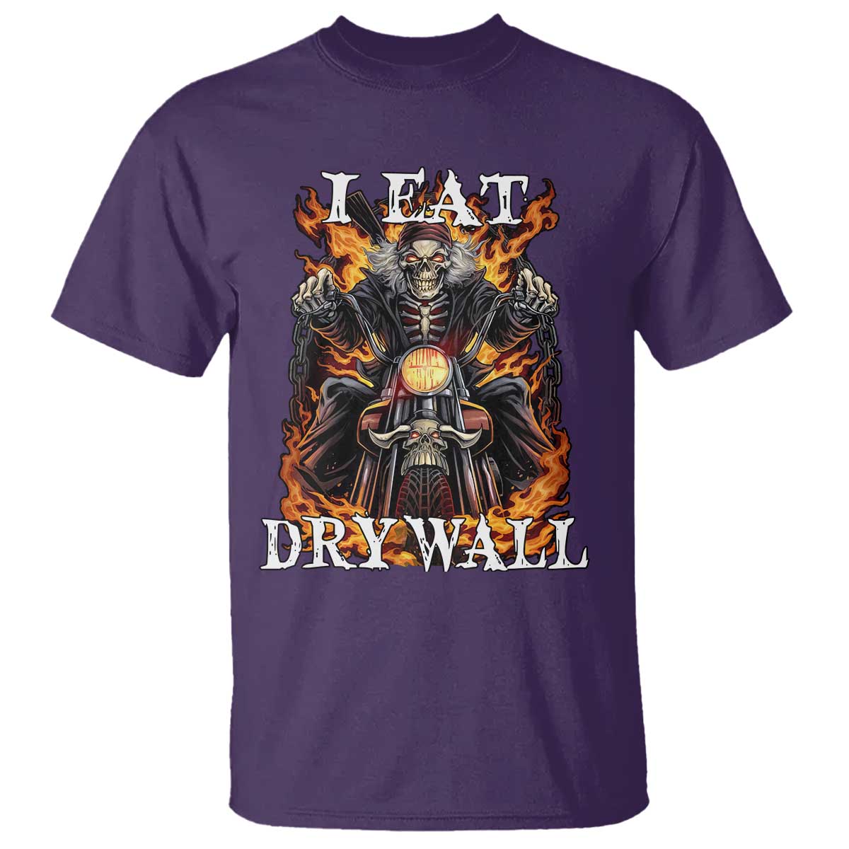 Funny Cringe Hard Skeleton Meme T Shirt I Eat Drywall TS02 Purple Print Your Wear
