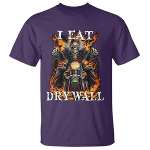 Funny Cringe Hard Skeleton Meme T Shirt I Eat Drywall TS02 Purple Print Your Wear