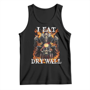 Funny Cringe Hard Skeleton Meme Tank Top I Eat Drywall TS02 Black Print Your Wear
