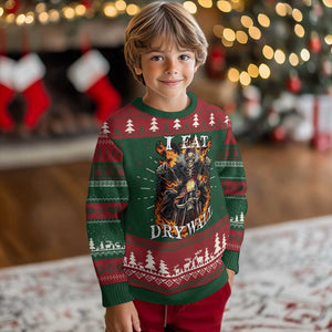 Funny Cringe Hard Skeleton Meme Ugly Christmas Sweater I Eat Drywall TS02 Christmas Print Your Wear