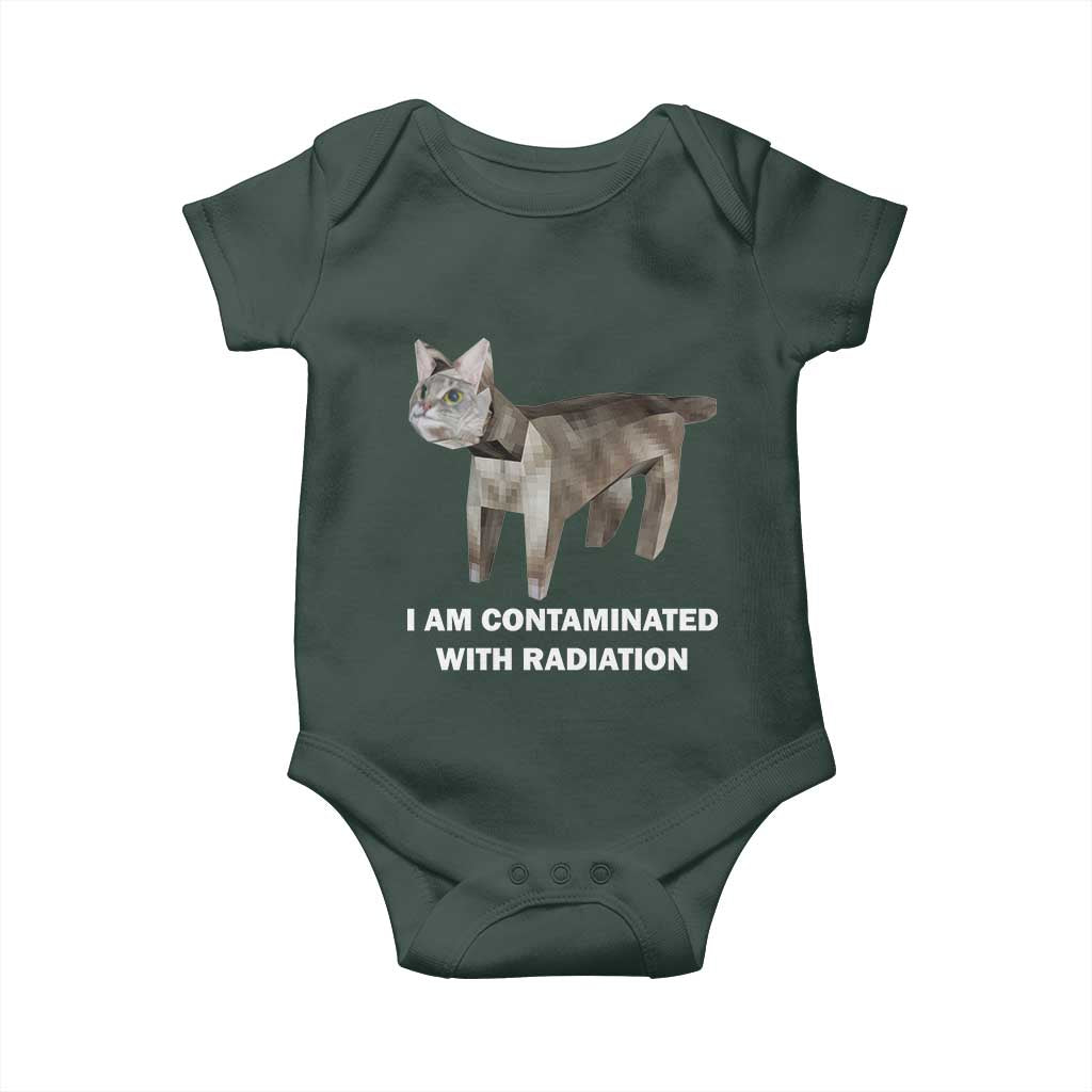 Funny Cat Meme Baby Onesie I Am Contaminated With Radiation Humorous Oddly Specific TS02 Print Your Wear