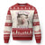 Funny Cat Meme Ugly Christmas Sweater Certified Freak Eat Cement Cursed Cat TS02 Red Print Your Wear