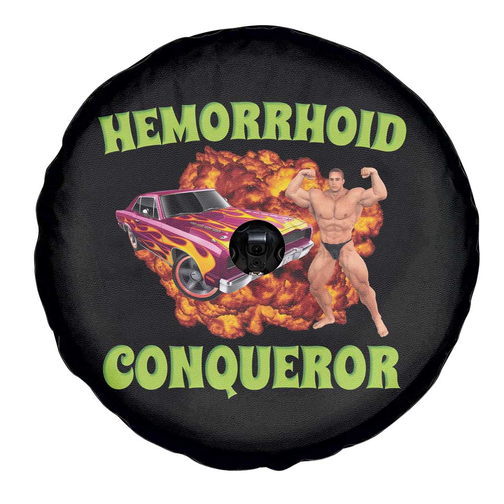 Hemorrhoid Conqueror Spare Tire Cover Funny Oddly Specific Dank Meme Absurd Muscle Car TS02 Print Your Wear