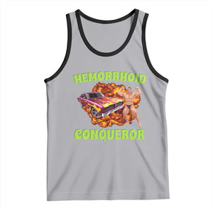 Hemorrhoid Conqueror Tank Top Funny Oddly Specific Dank Meme Absurd Muscle Car TS02 Athletic Heather Black Print Your Wear