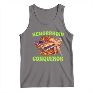 Hemorrhoid Conqueror Tank Top Funny Oddly Specific Dank Meme Absurd Muscle Car TS02 Deep Heather Print Your Wear