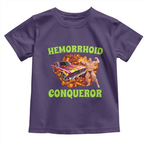 Hemorrhoid Conqueror Toddler T Shirt Funny Oddly Specific Dank Meme Absurd Muscle Car TS02 Purple Print Your Wear