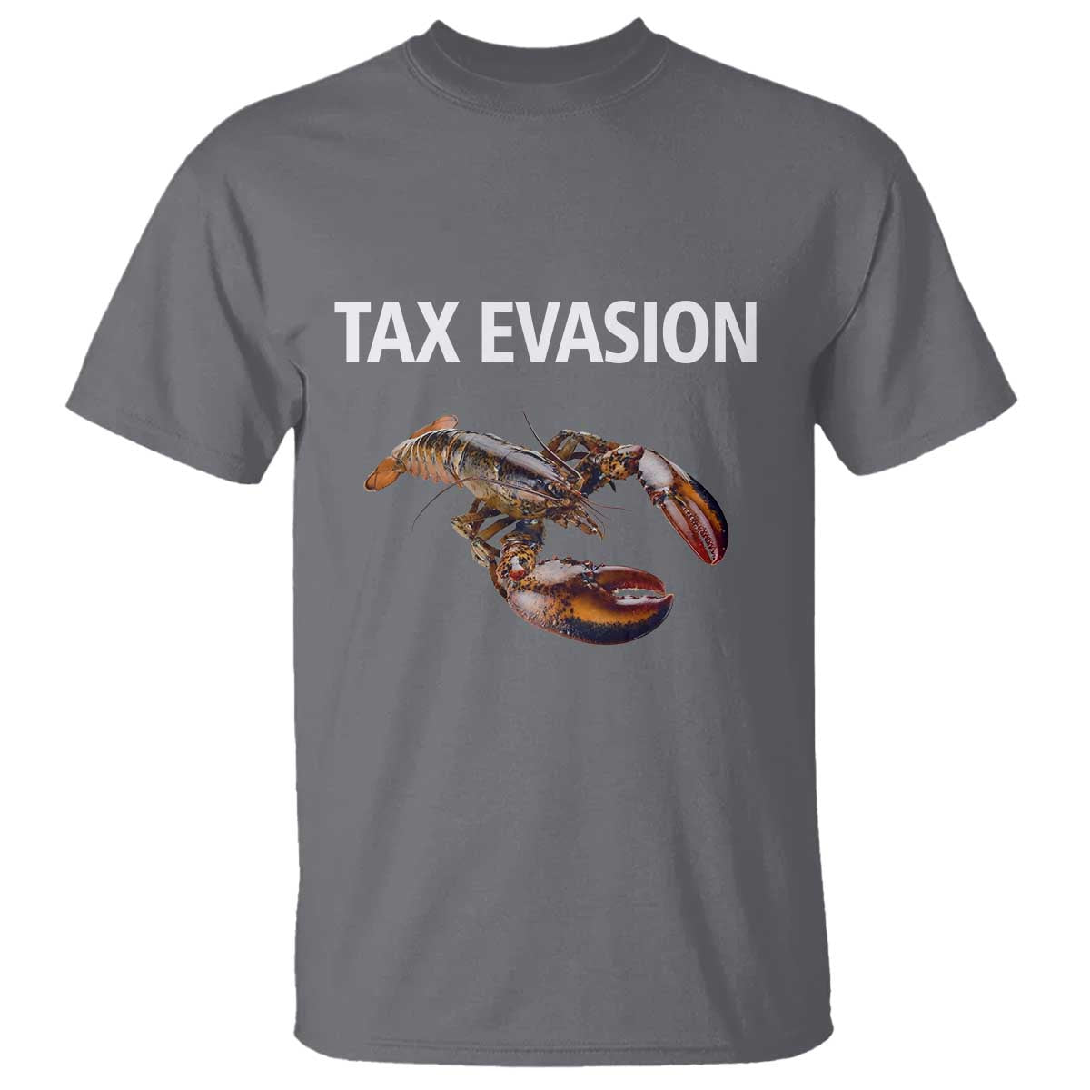 Funny Tax Evasion Lobster T Shirt Sarcasm Oddly Specific Meme TS02 Charcoal Print Your Wear